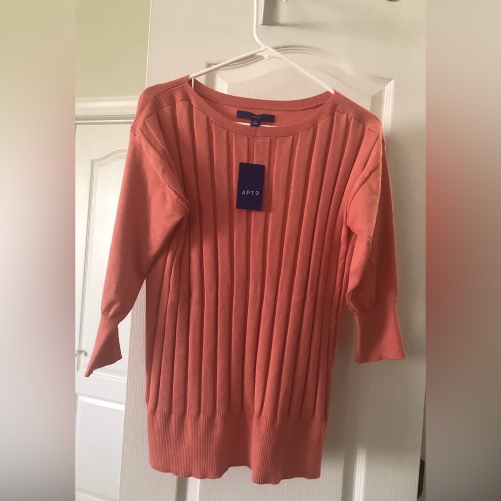 Apt. 9 Vibrant Coral Knit Top